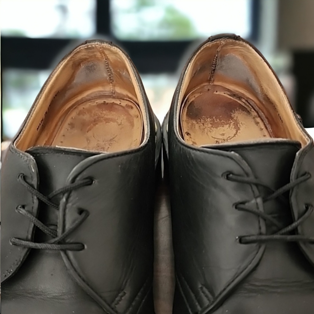DR. MARTENS 1461 Made in England 9 Vintage Brown Leather 3 Eye Loafers Y2K Docs - Picture 15 of 17